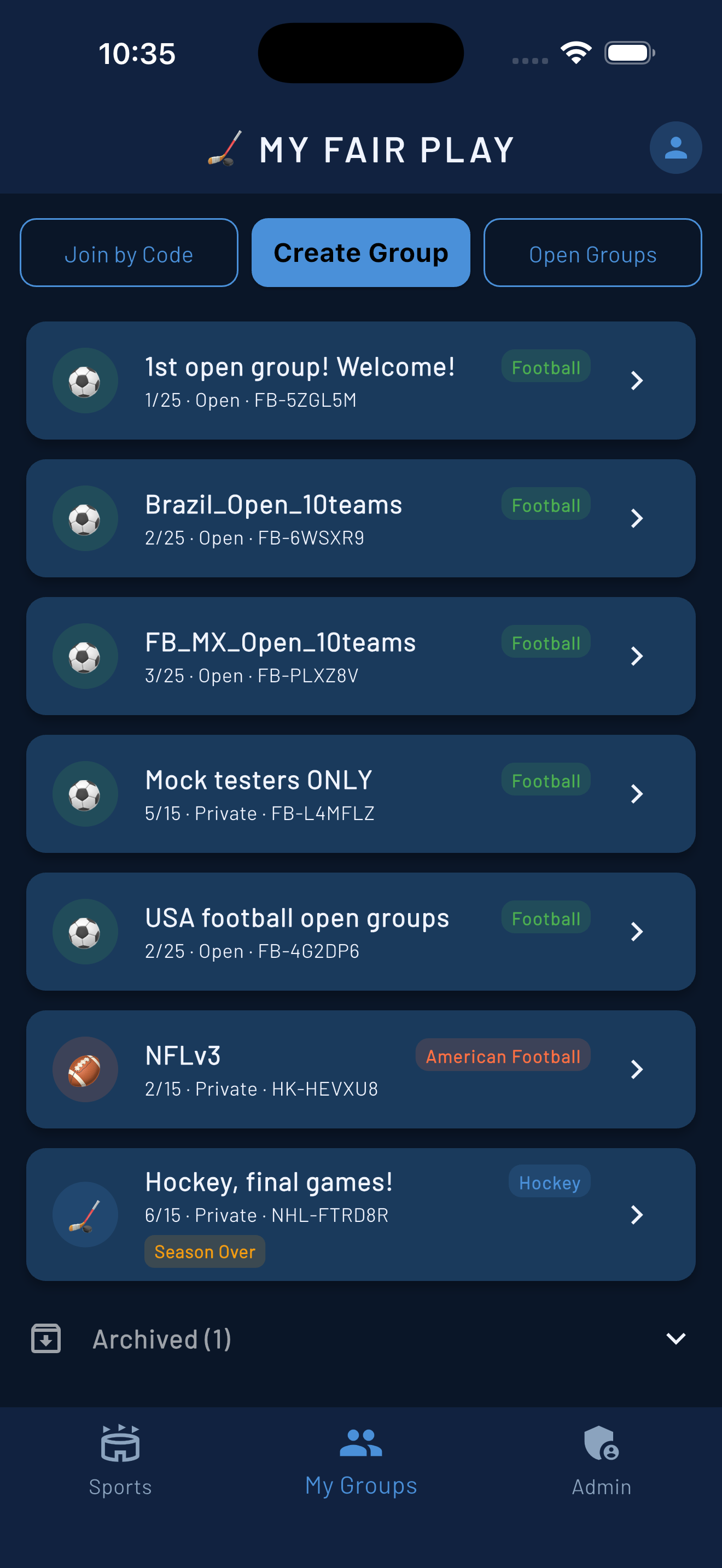 My groups