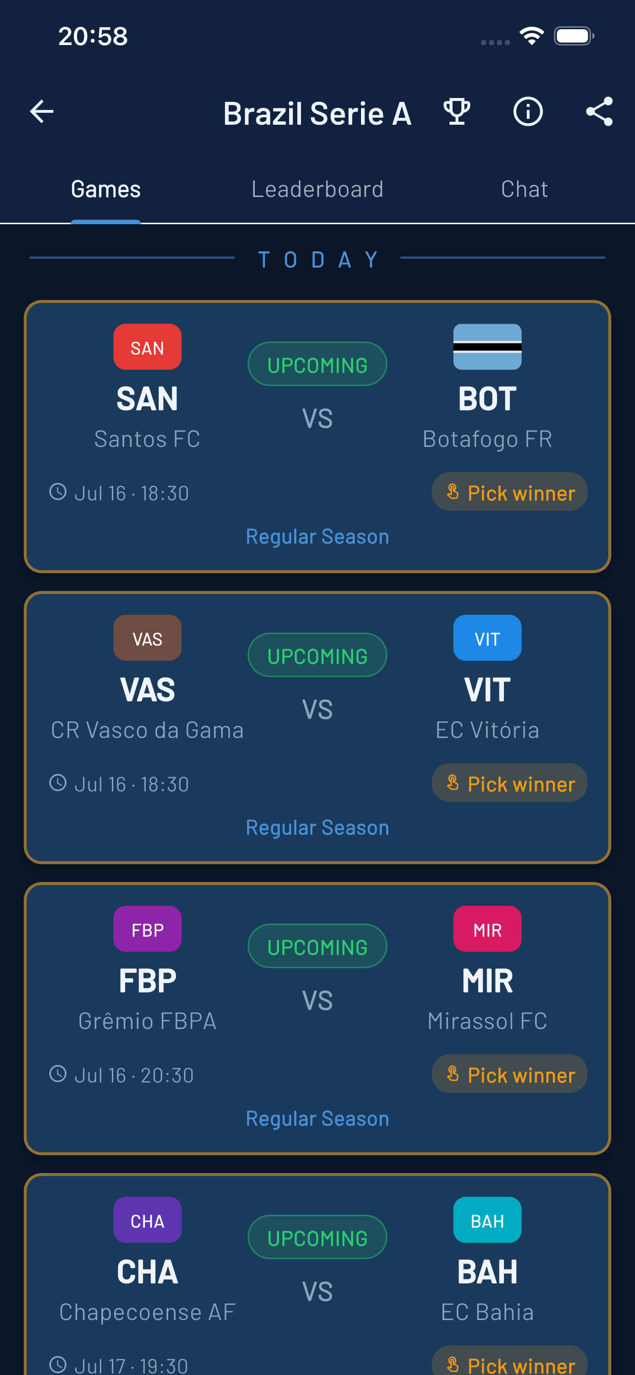 Predict club football matches in your group